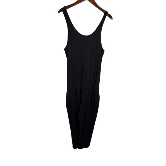 Michael Stars Black Tank Crop Jumpsuit Modal Cotton Made USA Style 9580 medium - Picture 8 of 10